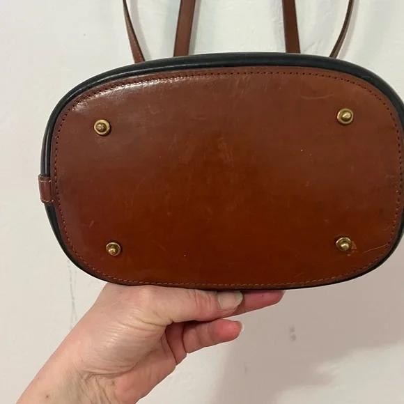 VTG Dooney & Bourke All Weather Leather Norwalk Satchel Bag Brass Hardware USA - Picture 11 of 16